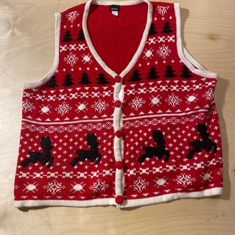 Holiday Editions Sleeveless Sweater Vest XL (HL)